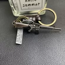 1pc Vintage M16 Car Keychain Pendant, Great For Daily Use At Home - Black - View 2