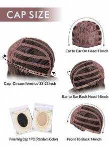 20年代复古长棕色假发，适合女性，1920年代复古波浪卷发合成假发，适合女性角色扮演、万圣节派对 - 棕色 - 查看 7