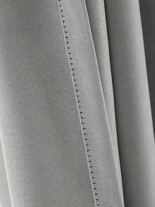 1入組充分灰色的窗戶窗簾,現代風格滌綸纖維絕緣純的顏色窗簾合適的適用於臥室客廳家庭使用 - 淺灰色 - 查看 3