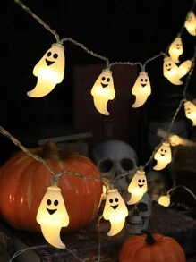 1pc Halloween Ghost 1.5m 20 Led Decorative Light String For Festival Party - Warm White - View 1