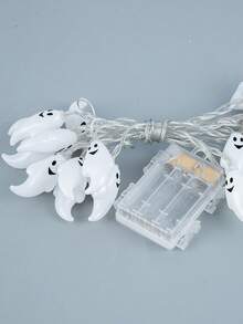 1pc Halloween Ghost 1.5m 20 Led Decorative Light String For Festival Party - Warm White - View 3