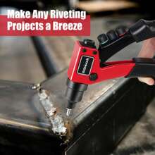 IRONMAX Rivet Gun With 200 PCS Rivets Manual Rivet Gun Kit W/ 4 Tool-Free Interchangea - 黑色 - 查看 3