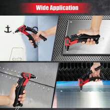 IRONMAX Rivet Gun With 200 PCS Rivets Manual Rivet Gun Kit W/ 4 Tool-Free Interchangea - 黑色 - 查看 6