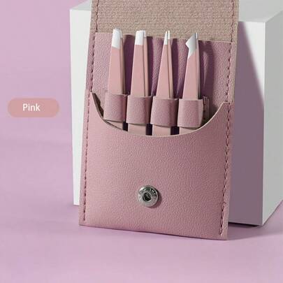 Pink-4PCS Eyebrow Clip Forceps High Hair Pulling Pliers Beard Pulling Sweat Hair Armpit Hair Pulling White Hai Eyelash Clip Makeup Tool Set,Makeup,Cheap,Room Decor,Vanity,Travel,Bedroom,Makeup Accessories,Tweezers,Cheap,Stocking Stuffers,Makeup,Makeup Tools,Cheap Stuff,Gifts,Gifts For Women,Christmas Gifts,Giveaways,Travel,Cheap Stuff,Travel Essential