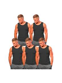Men Tank Tops - Màu xám đen - Xem 1