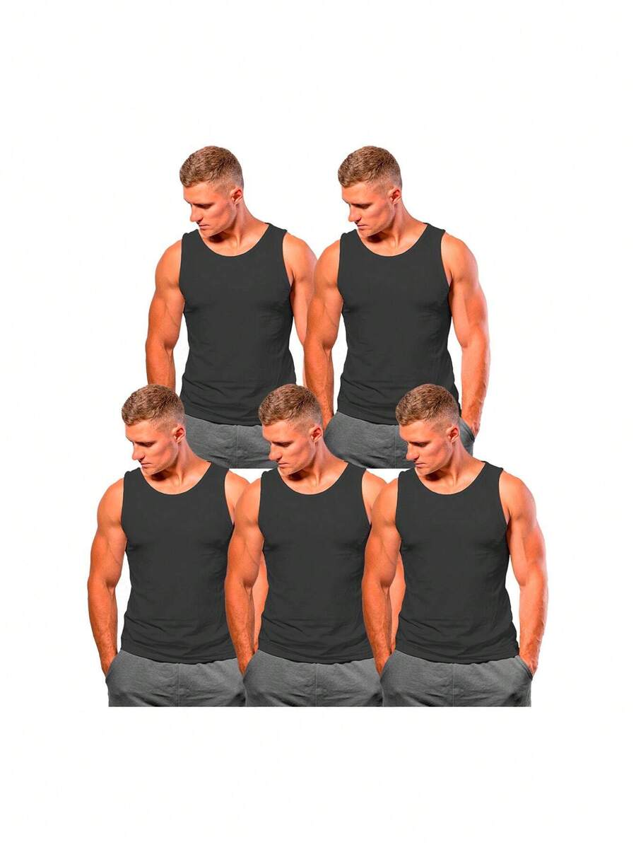 Men Tank Tops - Màu xám đen - Xem 1