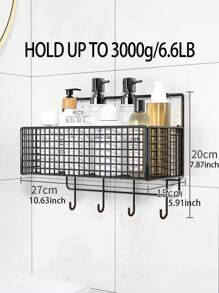 1 Miếng Ánh sáng sang trọng Phòng tắm Cái giá - màu đen - Xem 3