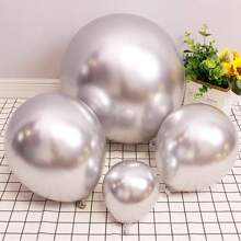 84入組金屬銀拉氣球,花環,拱門套件,適用於生日,婚禮,萬聖節,聖誕節,新娘沐浴情景道具裝飾