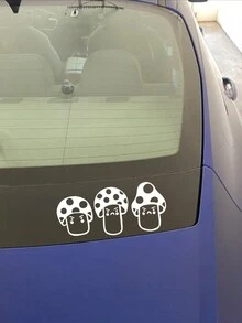 Sticker bên ngoài Nhãn dán xe - trắng - Xem 2