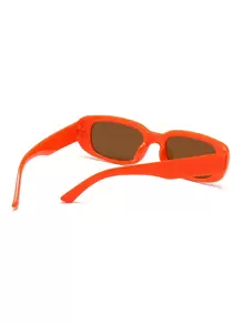 1 pieza Gafas de sol cuadradas con montura de estilo unisex Y2K para uso diario, accesorios de playa, gafas de sol para verano, playa, al aire libre y viajes