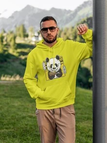 Men Sweatshirts - Màu vàng - Xem 2