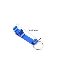 1入優質金屬彩色啤酒瓶開瓶器鑰匙扣，男女皆適用，輕巧實用，輕鬆開啤酒瓶瓶蓋，休閒必備 - 藍色 - 查看 7