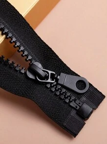 1根黑色樹脂#5可拆卸拉鍊,適用於服裝和羽絨服 - 黑色 - 查看 5