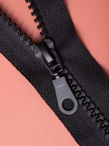 1根黑色樹脂#5可拆卸拉鍊,適用於服裝和羽絨服 - 黑色 - 查看 4