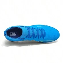 Hniadia Tian Baolun Men's Football Shoes For Hard And Loose Ground Outdoor Sports Ergonomic Design Advanced Leather Upper High Moisture Absorption Breathable Fly-knitting Technology Mid-cut Indoor Sports Futsal Football Boots Wear-resistant Rubber Sole Anti-slip Football Shoes Comfortable Inner Lining Excellent Foot Feeling Football Boots 39-44 Size Suitable For Men's Football Shoes, Worldwide Debut, Firm Football Training Shoes With Sole + Toe Stitching And Cold Glue Technology, Blue Football Boots