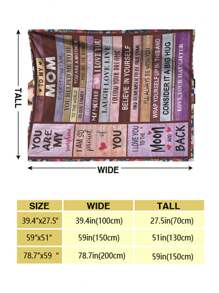 母親節印有金句的絨面毯 - 彩色 - 查看 5