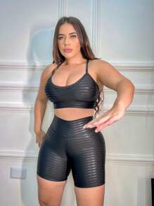 Women Sports Sets - 黑色 - 查看 3