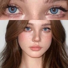 1 Pair Ginger Blue Contact Lenses Cosmetic Contact Lenses 14.2mm Soft Lens 6 Months of Use - Mint Blue - View 2