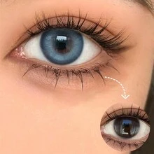 1 Pair Ginger Blue Contact Lenses Cosmetic Contact Lenses 14.2mm Soft Lens 6 Months of Use - Mint Blue - View 3