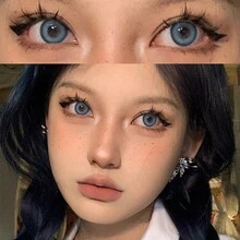1 Pair Ginger Blue Contact Lenses Cosmetic Contact Lenses 14.2mm Soft Lens 6 Months of Use - Mint Blue - View 6