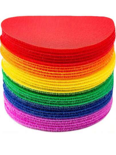 30 个地毯地板点标记，4 英寸，教室坐式地毯点，固定点标记，多色圆点标记，适用于游戏和教师（6 种颜色）