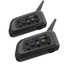 Xe máy Mũ sắt của lính Tai nghe mang đầu Không dây Thông tin liên lạc Hệ thống - 2 cái/bộ - màu đen - Xem 8