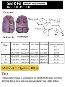 1入組紫色雙面珊瑚絨素色熊形狀寵物背心帶露背,合適的適用於小貓和小狗,室內和戶外寒冷天氣保護和脫髮預防 - 紫色 - 查看 7