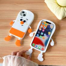 搞笑吐司機器人手機外殼適用於iphone14131211手機外殼適用於iphone1312迷你手機外殼適用於iphoneXR適用於iphonexs手機外殼 - 橘色 - 查看 3