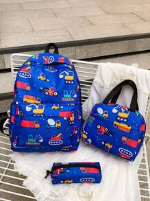 3pcs set  School Bags for Girls Schoolbag Large Capacity Boys Printing School Backpack Set Rucksack Bagpack Kids Cute Book Bags