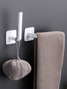 1pc Simple White Tissue Box Holder Storage Rack For Bathroom, Toilet - White - View 4