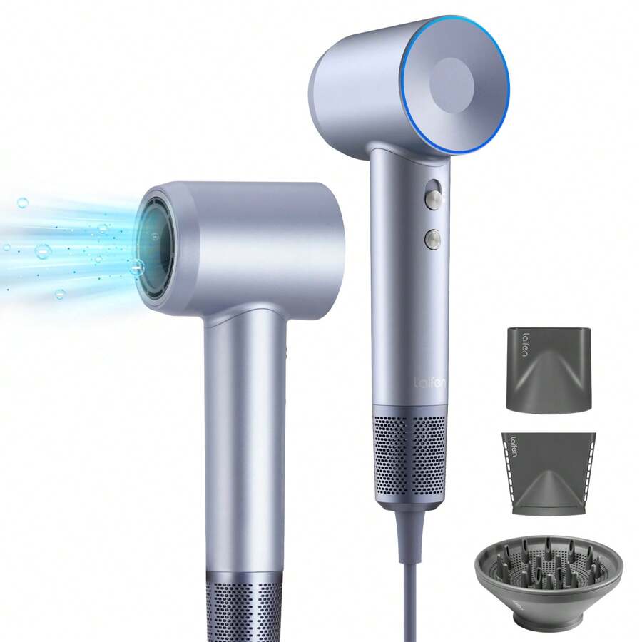 Laifen Swift Special Secadora de Pelo, 110000 RPM motor sin escobillas, Secador de Cabello Iones negativos para secado más rápido, control termo inteligente, secadora de viaje con pistola magnética para la protección del cabello, Secadora profesional de alta velocidad, poco ruido. - Plateado - Ver 1