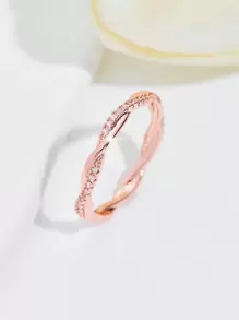 1 Peça Anel de Zircônia Simples, Moderno, Versátil, Perfeito para o Dia dos Namorados, Aniversário, Festa ou Qualquer Ocasião, Presente para Mulheres no Dia dos Namorados