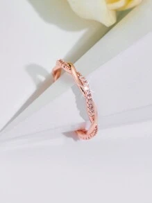 1 Peça Anel de Zircônia Simples, Moderno, Versátil, Perfeito para o Dia dos Namorados, Aniversário, Festa ou Qualquer Ocasião, Presente para Mulheres no Dia dos Namorados