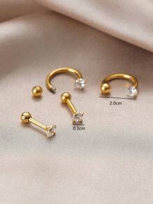 2 Stücke Edelstahl-ohrringe Mit Zirkonia Für Damen, Alltagskleidung Und Dating-geschenk