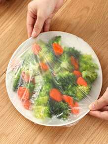 100入/袋一次性食品蓋,廚房冰箱水果食品保護防塵碗杯蓋袋,可重複使用的塑料彈性碗蓋,帶有彈性的食品儲存蓋殘留物碗蓋,家庭戶外野餐塑料包裝袋覆蓋保持你的食物新鮮和安全!午餐袋保溫便攜式學校午餐盒多功能野餐袋