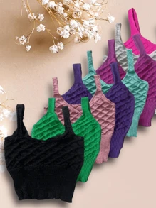 Women Knit Tops - Màu tím - Xem 2