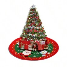 1 Pezzo Albero Di Natale Con Gonna Con Stampa Di Babbo Natale E Pupazzo Di Neve, Decorazione Per Festa Del Festival, Da Usare In Interno/esterno, Su Alberi Piccoli Per Scrivania, Decorazione Natalizia
