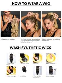 大型波浪捲馬尾扩展棕色22英寸耐高温纖維,適用於日常派對攝影 - 棕色 - 查看 6