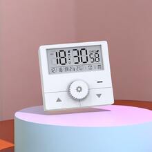 Kitchen Electronic Timer Student Timer With Vibration Alarm Clock Countdown Timer Time Management Timer 1pc - White - View 2