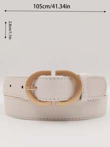 1 件適合日常使用的女式時尚夾克腰帶 - 白色 - 查看 4