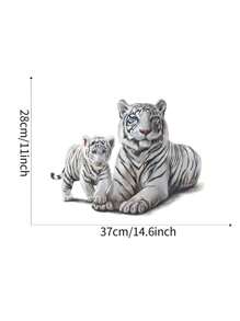 Tiger Pattern Wall Sticker, Stickers, Wall Decal, Vinyl Decal For Home Decorations, Spring Decoration Items Refresh Your Home, Rama Decoration Stickers - Multicolor - View 6