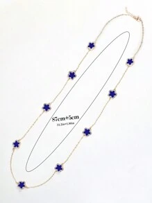 1件长款花朵流苏毛衣链，女士项链，适合日常佩戴，个性风格饰品，生日礼物，闺蜜礼物 - 白色 - 查看 6