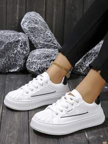 Zapatillas deportivas ocio atlético con con concha dedo de pie en negro - Negro - Ver 2