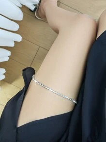 1pc Simple Sexy Leg Chain Summer Beach Vacation Bikini Thigh Chain - Silver - View 1