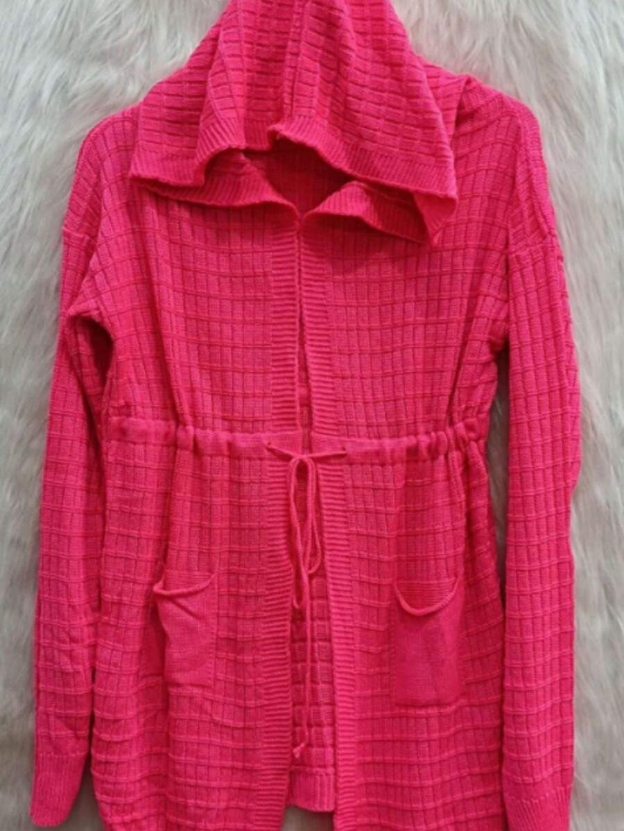 Women Knit Tops - 玫紅色 - 查看 1