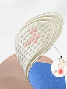 1雙豆子按摩休閒鞋墊適用於女性,柔軟透氣,吸濕性強,可裁剪適用於高跟鞋 - 米色 - 查看 2