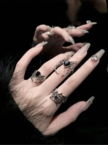 3入組時尚蜘蛛形狀打開圓環,理想適用於日常穿著女性