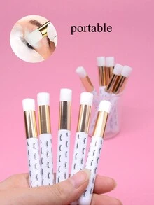 10入組白色睫毛擴展清潔刷,清潔鼻黑頭洗臉微型刷,洗眉毛洗睫毛洗髮露泡沫清潔刷