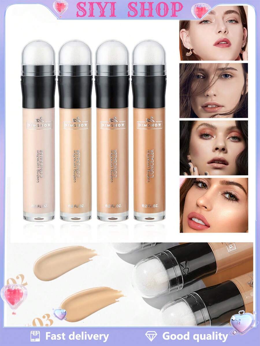 2 X 4 Color Concealer Pencils And Concealer Sticks Moisturizing Makeup Concealer Liquid Concealer, 2 Piece Long Lasting Waterproof Pink Up Makeup Face Makeup Product Pink Up Concealer - #01+#03 - View 1