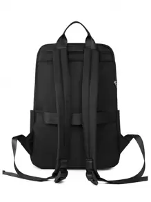 大容量多口袋學生背包,肩背學生書包 - 黑色 - 查看 5